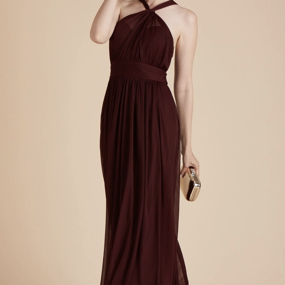 Elegant Burgundy Evening Gown